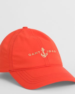 Red Anchor Satin Cap