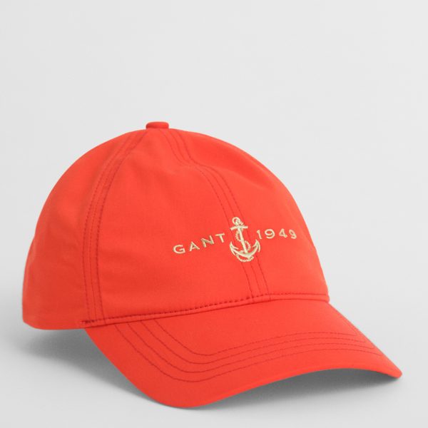 Red Anchor Satin Cap
