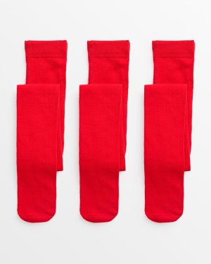 Red Red Super Soft Seamless Tights 5 Pack (3-4 Years) - Tu by Sainsbury's