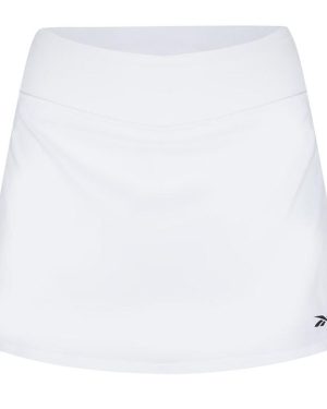 Reebok Workout Ready Vector Skirt Womens Denim Short - White