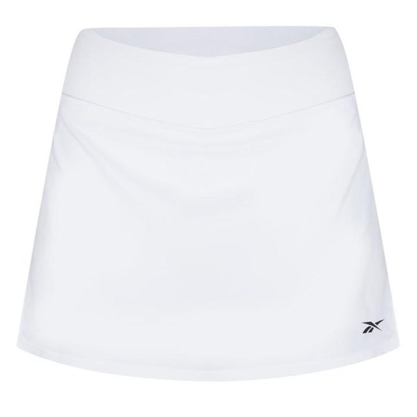 Reebok Workout Ready Vector Skirt Womens Denim Short - White