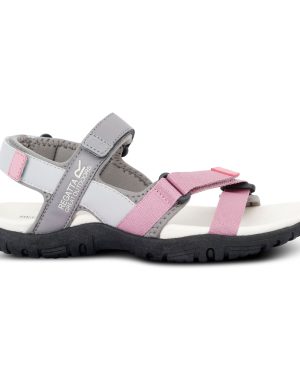 Regatta Durable Women's Grey and Pink White Lightweight Santa Clara II Sals Adventure Sandals, Size: UK 8
