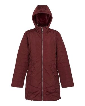 Regatta Panthea Padded Insulated Hooded Jacket - Red