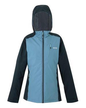 Regatta Water-repellent Women's Navy Blue Colour Block Highton Stretch IV Padded Jacket, Size: 8