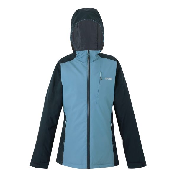 Regatta Water-repellent Women's Navy Blue Colour Block Highton Stretch IV Padded Jacket, Size: 8