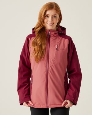 Regatta Water-repellent Women's Pink Colour Block Highton Stretch IV Padded Jacket, Size: 8