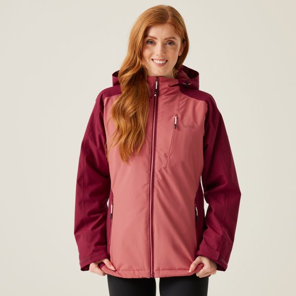 Regatta Water-repellent Women's Pink Colour Block Highton Stretch IV Padded Jacket, Size: 8