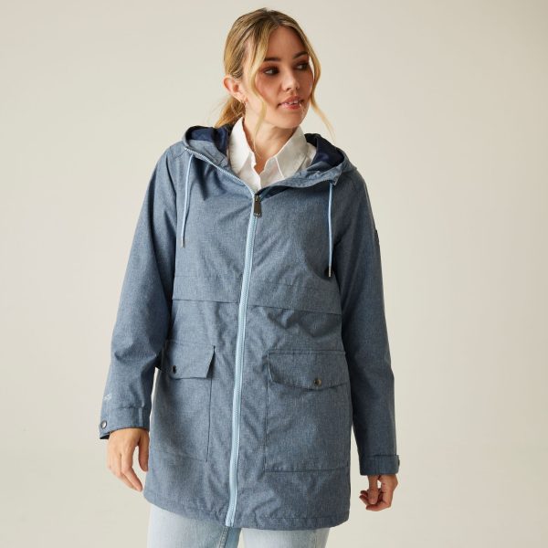 Regatta Women's Breathable Navaeh Waterproof Jacket Chambray Dark Denim, Size: 10