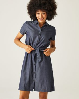 Regatta Women's Breathable Rema Shirt Dress Chambray, Size: 8