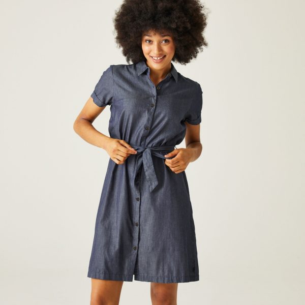 Regatta Women's Breathable Rema Shirt Dress Chambray, Size: 8