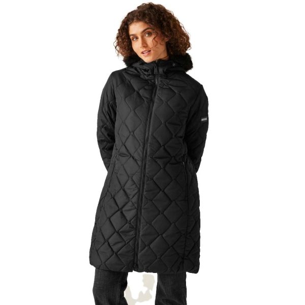 Regatta Womens Fritha III Longline Full Zip Padded Jacket 14 - Bust 38' (97cm)