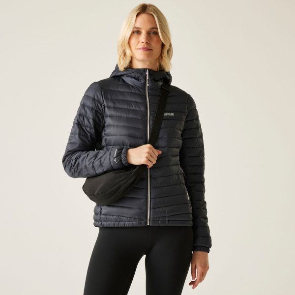 Regatta Women's Lightweight Hurden Padded Jacket Seal Grey Black, Size: 8