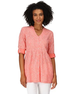 Regatta Womens Nemora Roll Sleeve Blouse Shirt Dress 14 - Bust 38' (97cm)