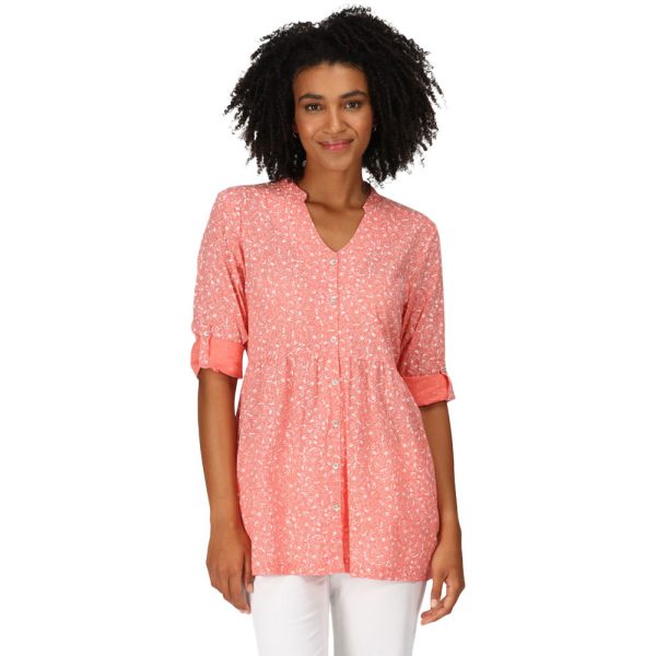 Regatta Womens Nemora Roll Sleeve Blouse Shirt Dress 14 - Bust 38' (97cm)