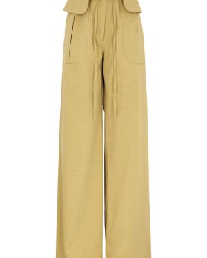 Rejina Pyo Sonia Wide-leg Woven Trousers - Beige - 8 (UK8 / S)