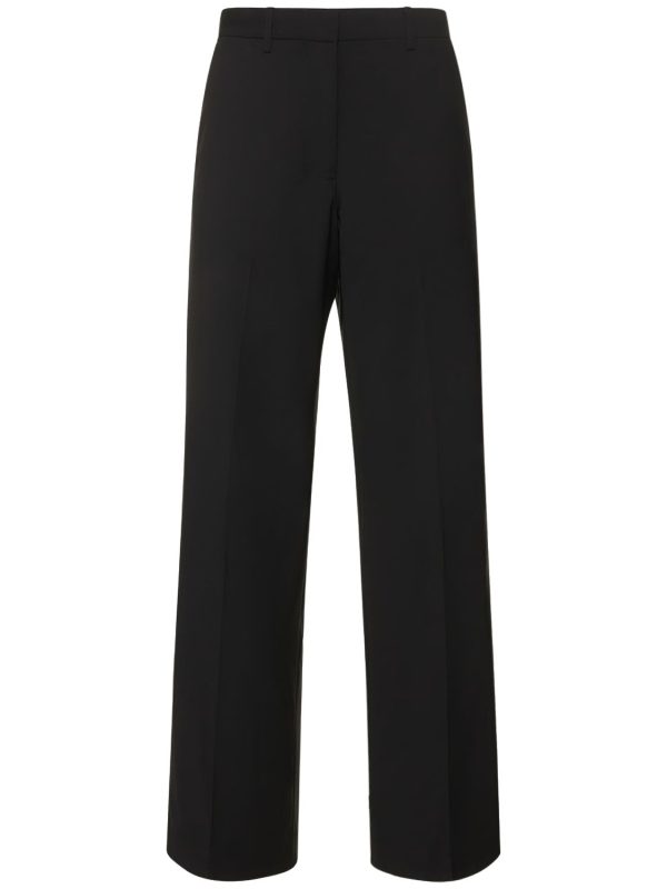 Relaxed Tailored Wool Blend Pants