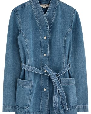 Remain BY Birger Christensen Belted Denim Jacket - Indigo - 38 (UK10 / S)