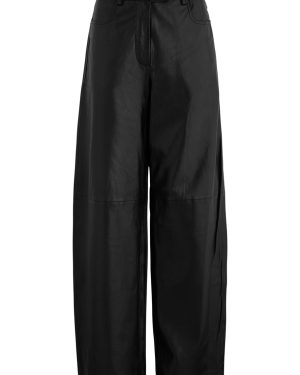 Remain BY Birger Christensen Wide-leg Leather Trousers - Black - 42 (UK14 / L)