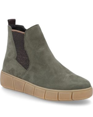 Remonte D1T71-54 Durlochel Green Suede Womens Chelsea Boots in a Plain Suede Leather in Size 41
