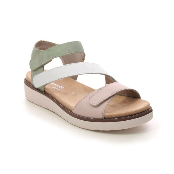 Remonte D2050-52 Marigo White Mint Womens Comfortable Sandals in a Plain Leather in Size 37