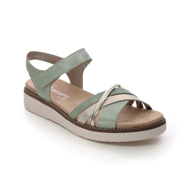 Remonte D2058-52 Marisa Mint green Womens Flat Sandals in a Plain Man-made in Size 36