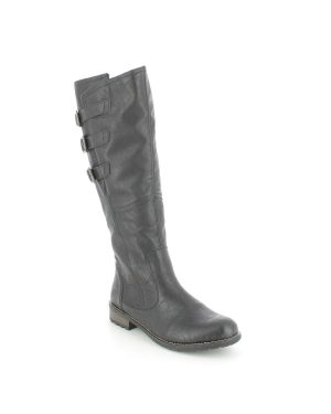 Remonte R3370-01 Shebuc Wide-leg Black Womens knee-high boots in a Plain Man-made in Size 38