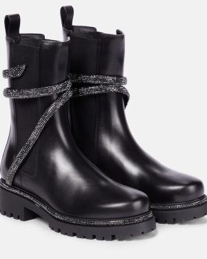 Rene Caovilla Cleo embellished leather Chelsea boots