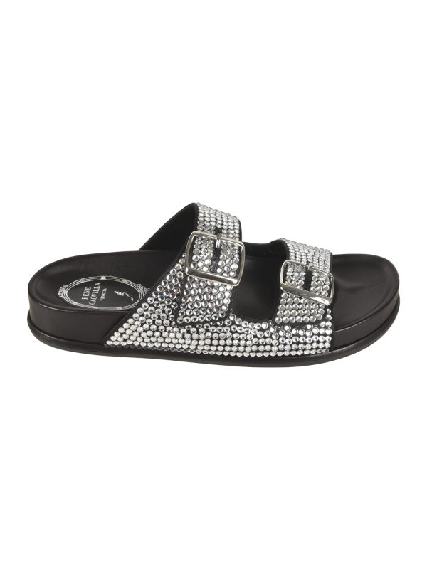 René Caovilla Emma Embellished Sliders