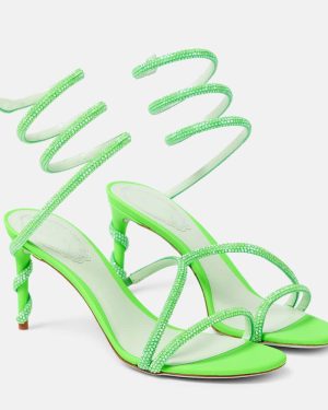 Rene Caovilla Margot embellished satin sandals