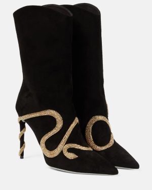 Rene Caovilla Morgana embellished suede boots