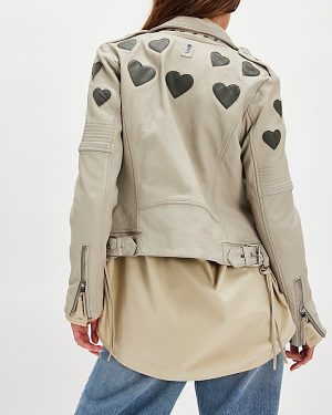 Reo Heart Moto Jacket by Mauritius Leather at Free People in Ivry/Ivoir, Size: XS