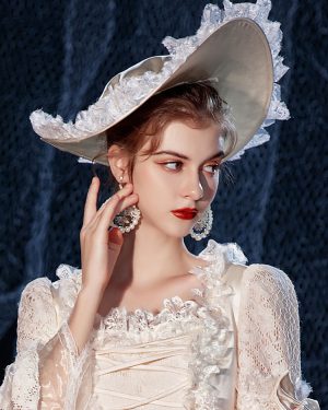 Retro Cap Christmas Halloween Women's Polyester Royal Hat Costume Accessories
