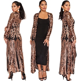 Retro Vintage Roaring 20s 1920s Cloak Prom Dress Halloween Costumes The Great Gatsby Plus Size Wedding Guest Sequins Sequin Women's Carnival Masquerade Event /