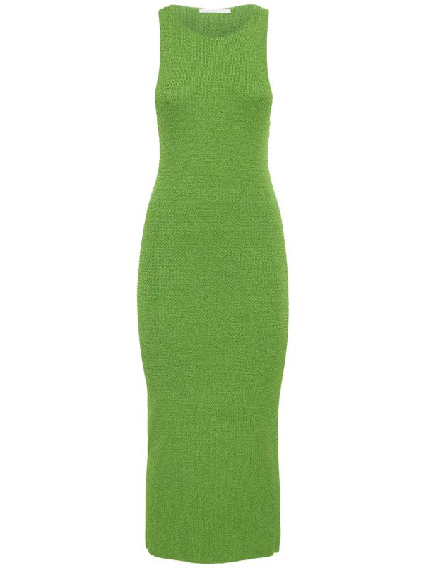 Ribbon Knitted Midi Dress