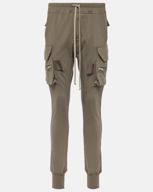 Rick Owens High-rise cotton skinny cargo pants
