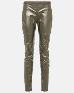 Rick Owens Metallic denim leggings