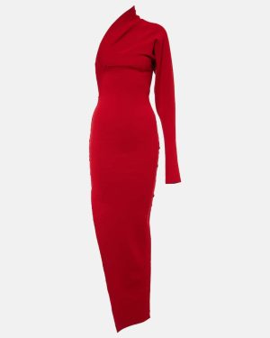 Rick Owens One-shoulder asymmetric maxi dress