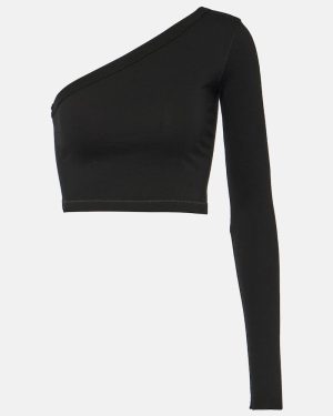 Rick Owens Ziggy one-shoulder cotton crop top