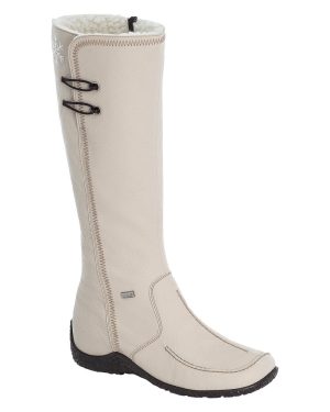 Rieker 79952-60 Off White Womens knee-high boots in a Plain Man-made in Size 39
