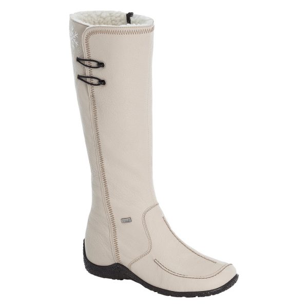 Rieker 79952-60 Off White Womens knee-high boots in a Plain Man-made in Size 39
