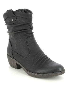 Rieker 93770-01 Black Womens ankle boots in a Plain Man-made in Size 41