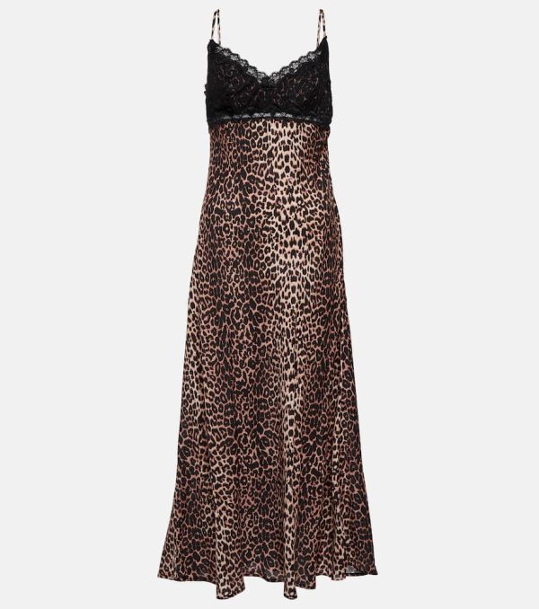 Rixo Attiya printed slip dress