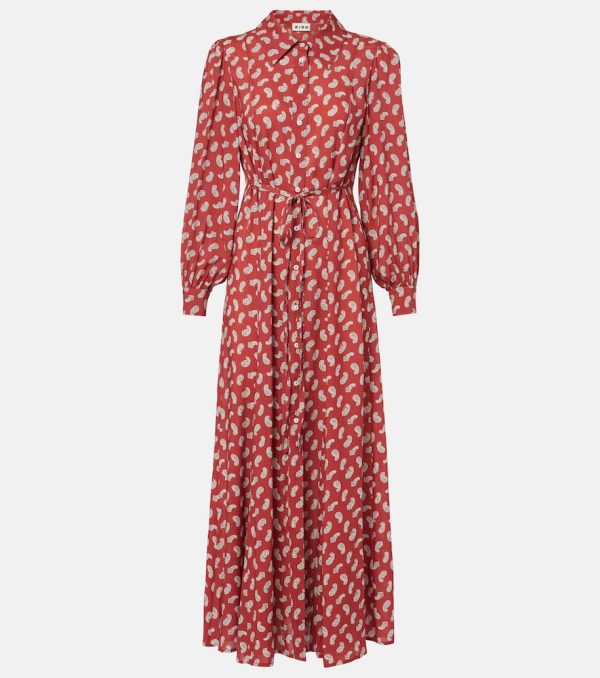 Rixo Maddison printed shirt dress