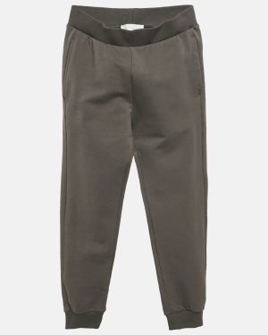 Roberto Cavalli Junior Grey Logo Embroidery Cotton Knit Joggers 8 Yrs