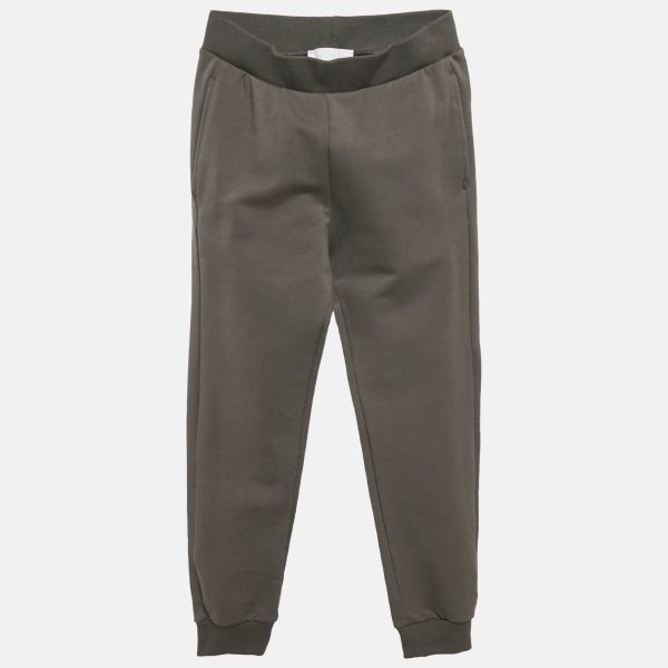 Roberto Cavalli Junior Grey Logo Embroidery Cotton Knit Joggers 8 Yrs