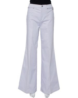 Roberto Cavalli Lavender Cotton Bootcut Trousers L