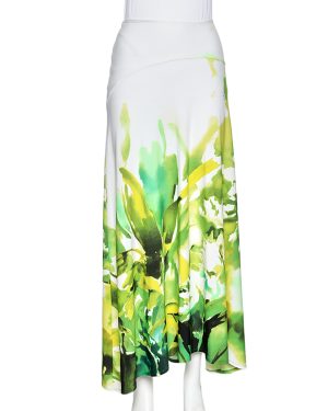 Roberto Cavalli Multicolored Printed Jersey Midi Skirt L