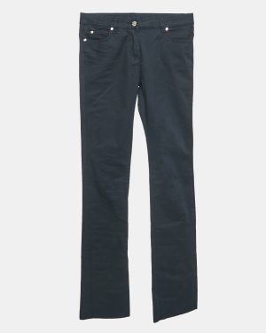 Roberto Cavalli Navy Blue Cotton Skinny Pants S