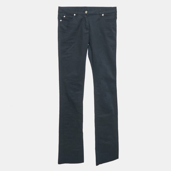 Roberto Cavalli Navy Blue Cotton Skinny Pants S