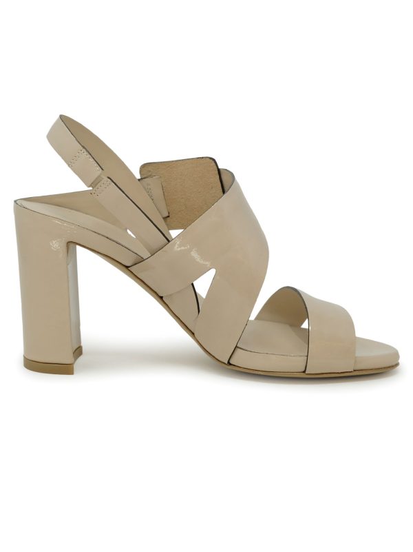 Roberto Del Carlo 11524 Beige Patent Leather Sandals